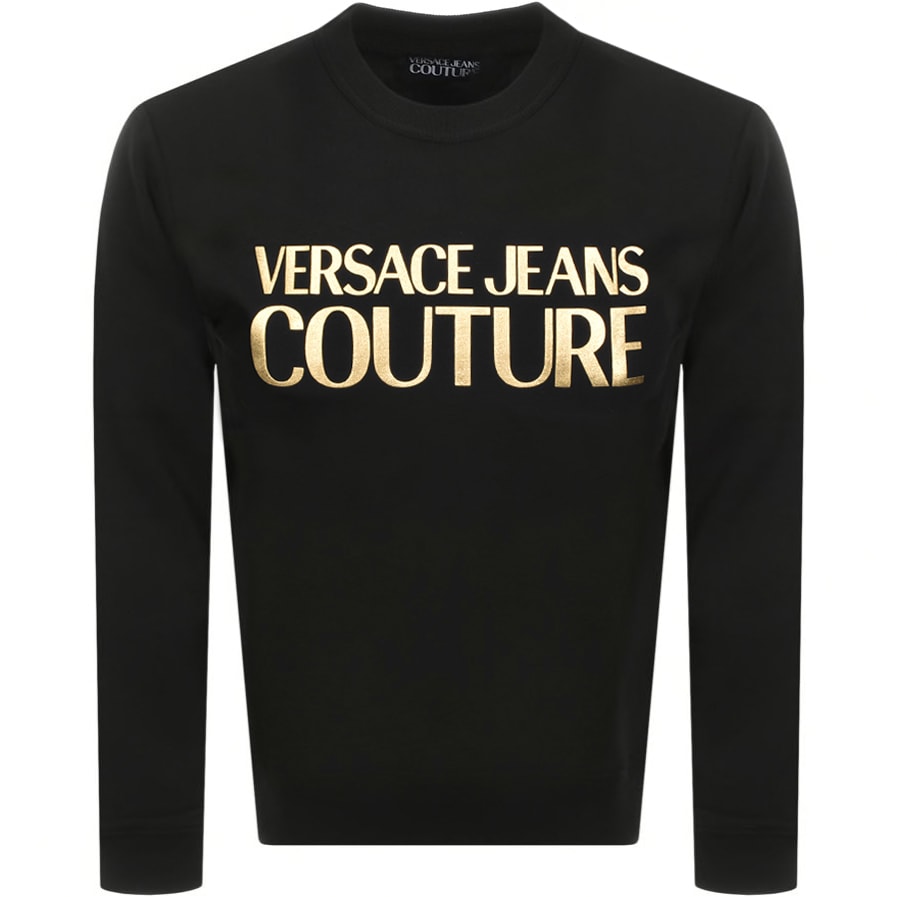 Alternative Image for ProductVersace Jeans Couture Foil Logo Sweatshirt Black1